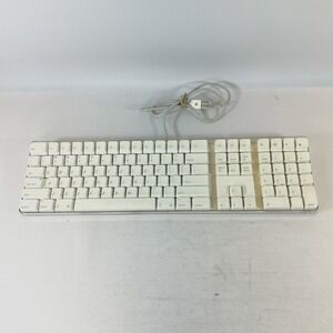 Apple Mac Keyboard Model A1048 Full Sized Wired USB 2003 2USB Ports Tested Works